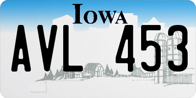 IA license plate AVL453