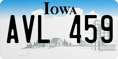 IA license plate AVL459
