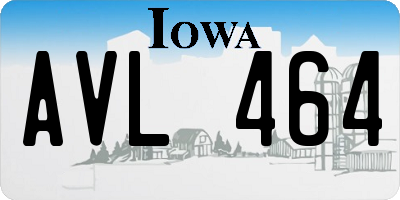 IA license plate AVL464