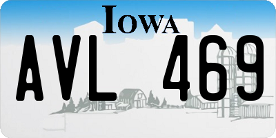 IA license plate AVL469