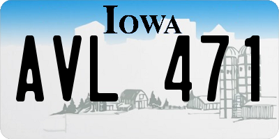 IA license plate AVL471