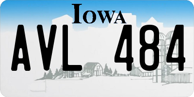 IA license plate AVL484