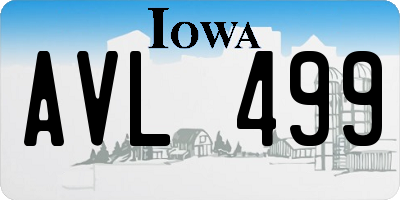 IA license plate AVL499