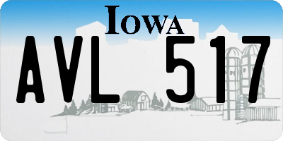 IA license plate AVL517