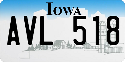 IA license plate AVL518