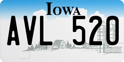 IA license plate AVL520