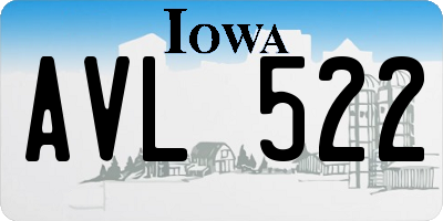 IA license plate AVL522