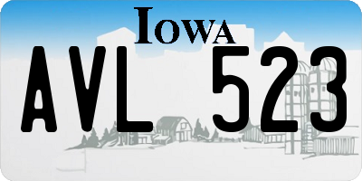 IA license plate AVL523