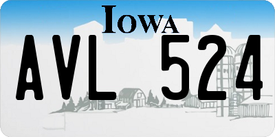 IA license plate AVL524