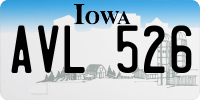 IA license plate AVL526