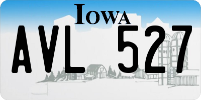 IA license plate AVL527