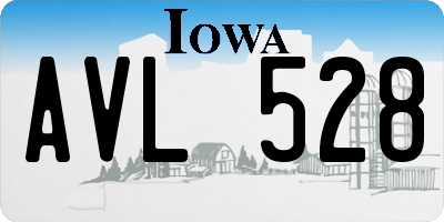 IA license plate AVL528