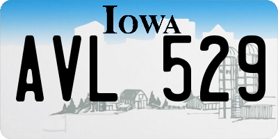 IA license plate AVL529