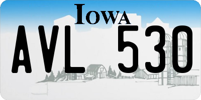 IA license plate AVL530