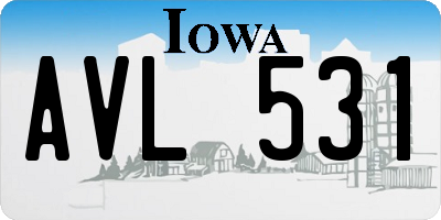 IA license plate AVL531