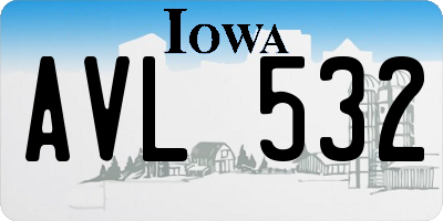 IA license plate AVL532