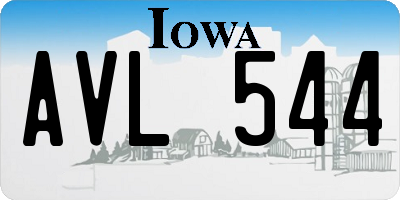 IA license plate AVL544