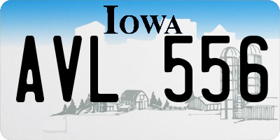 IA license plate AVL556