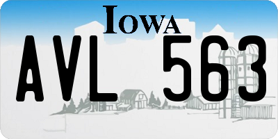IA license plate AVL563