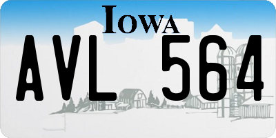 IA license plate AVL564