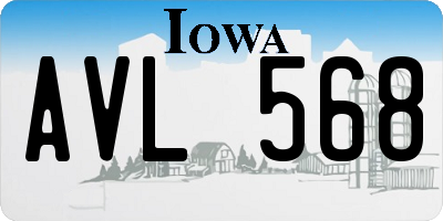 IA license plate AVL568