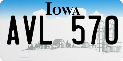 IA license plate AVL570