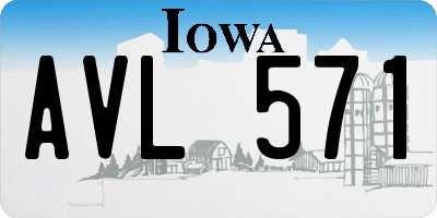 IA license plate AVL571