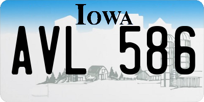 IA license plate AVL586