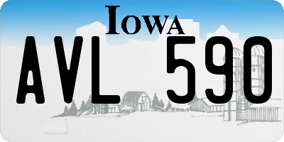 IA license plate AVL590