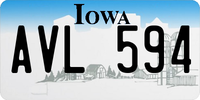 IA license plate AVL594