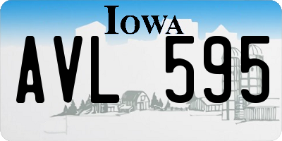 IA license plate AVL595