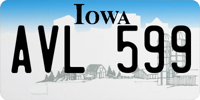 IA license plate AVL599