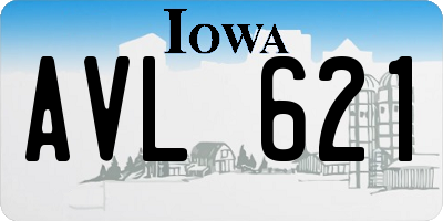 IA license plate AVL621