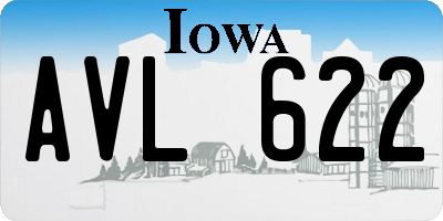 IA license plate AVL622