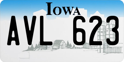 IA license plate AVL623