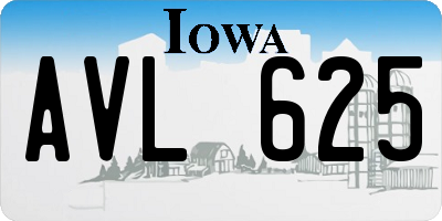 IA license plate AVL625
