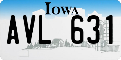 IA license plate AVL631