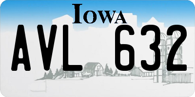 IA license plate AVL632