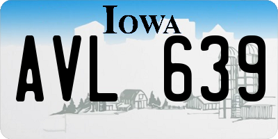 IA license plate AVL639