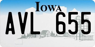 IA license plate AVL655