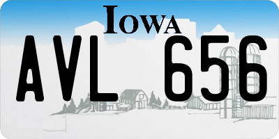IA license plate AVL656