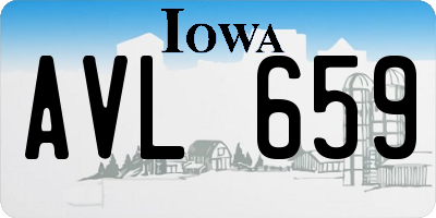 IA license plate AVL659