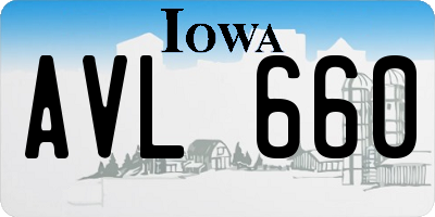 IA license plate AVL660