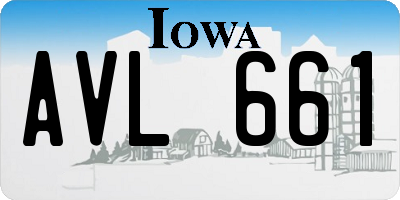 IA license plate AVL661