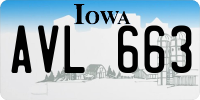IA license plate AVL663