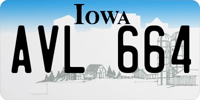 IA license plate AVL664