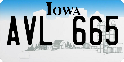 IA license plate AVL665