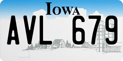 IA license plate AVL679