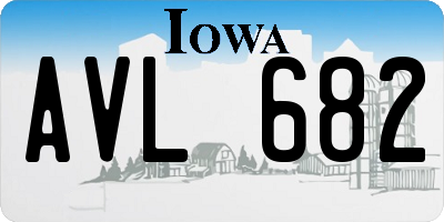 IA license plate AVL682
