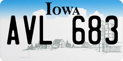 IA license plate AVL683